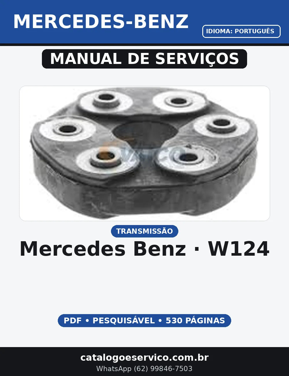 MANUAL DE SERVIÇO TRANSMISSÃO MERCEDES BENZ - W124 — capa do manual de serviço