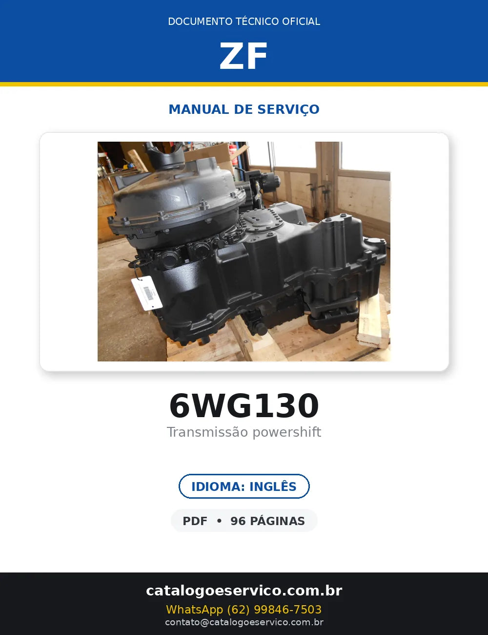 MANUAL DE SERVIÇO TRANSMISSÃO - ZF 6WG130 — capa