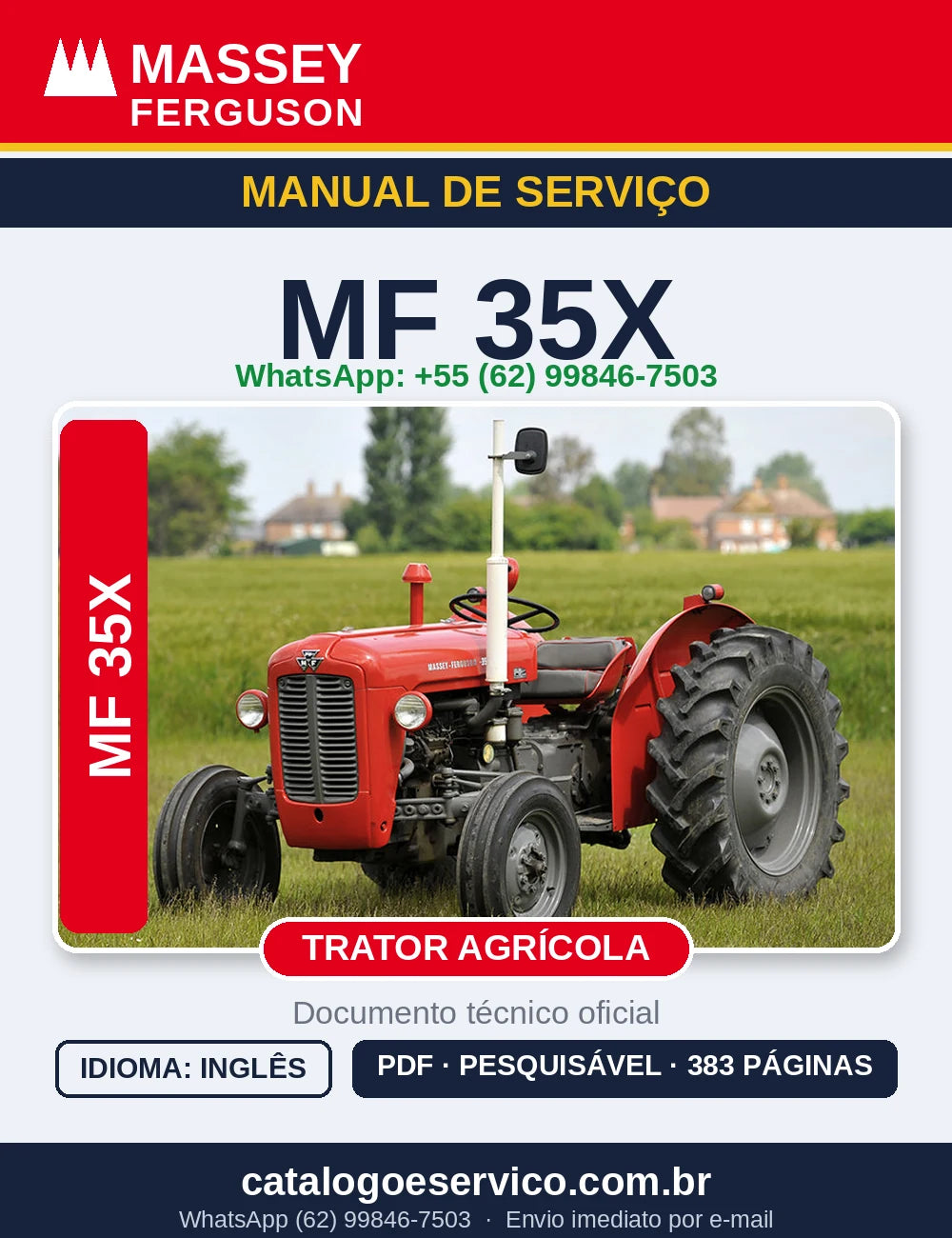 MANUAL DE SERVIÇO TRATOR MF 35X RMASSEY FERGUSON