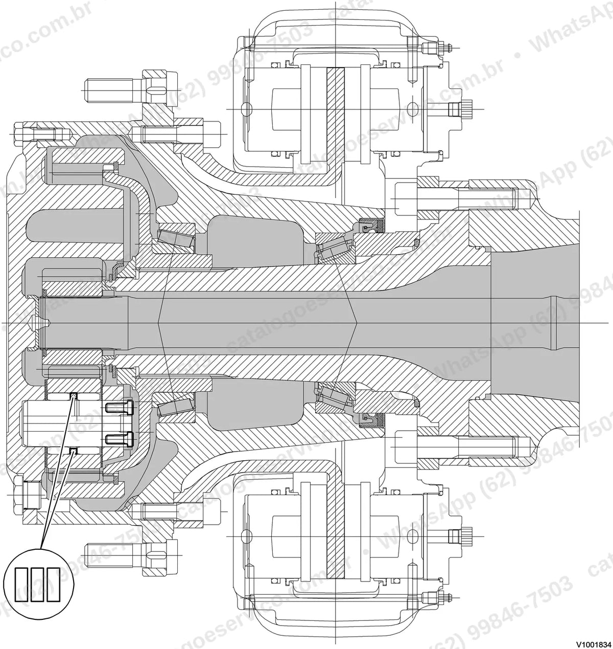Manual de serviço Volvo A25E e A25E 4x4: ilustração técnica 1
