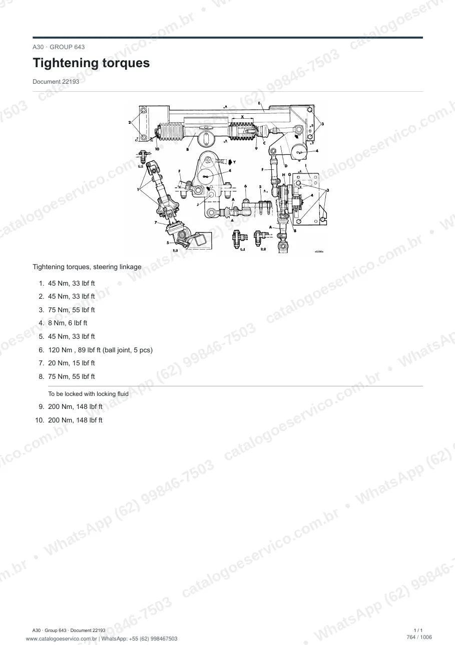 Manual de serviço Volvo A30: página de procedimento com texto e figura (2)