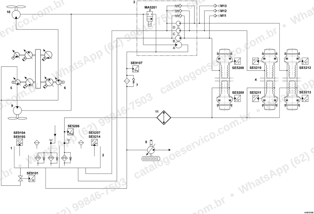 Manual de serviço Volvo A35D: ilustração técnica 3
