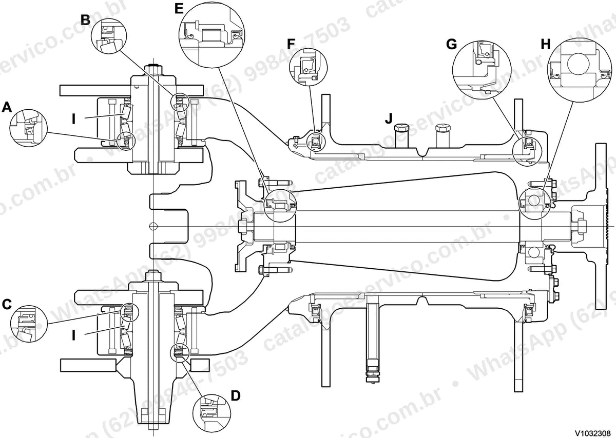 Manual de serviço Volvo A40D: ilustração técnica 4