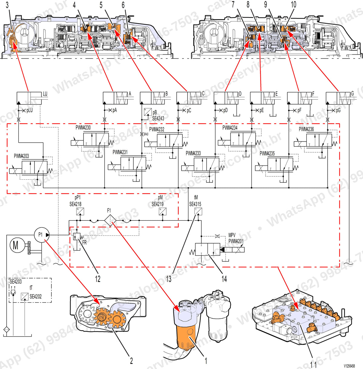 Manual de serviço Volvo A45J: ilustração técnica 2