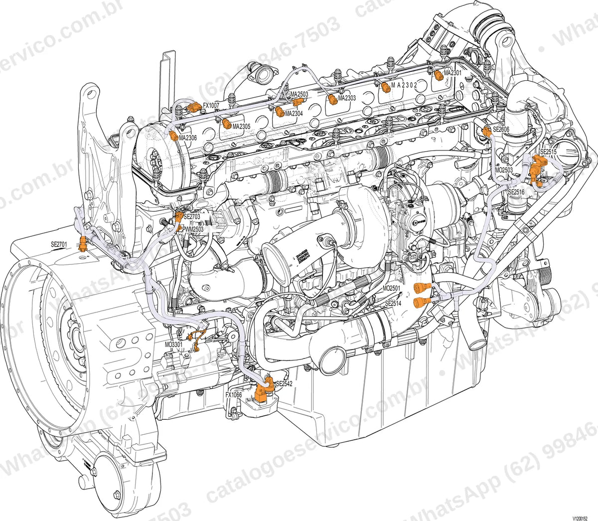 Manual de serviço Volvo A60H: ilustração técnica 1