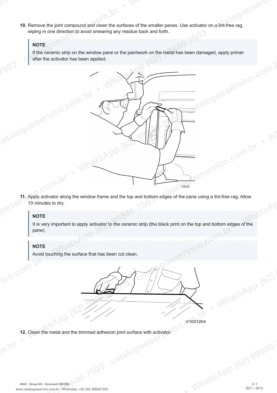 Manual de serviço Volvo A60H: página de procedimento com texto e figura (2)
