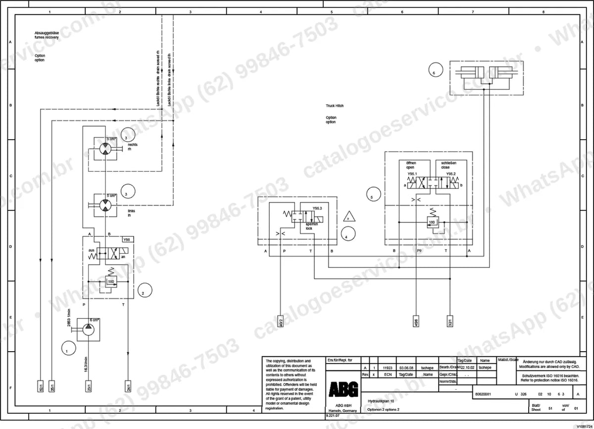 Manual de serviço Volvo ABG6820: ilustração técnica 1