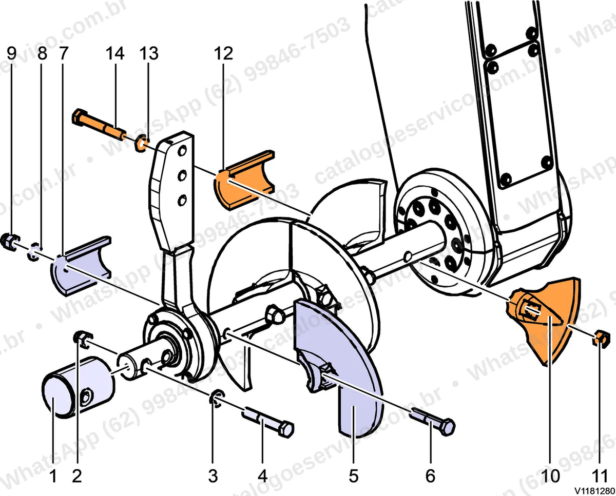 Manual de serviço Volvo ABG6870: ilustração técnica 3