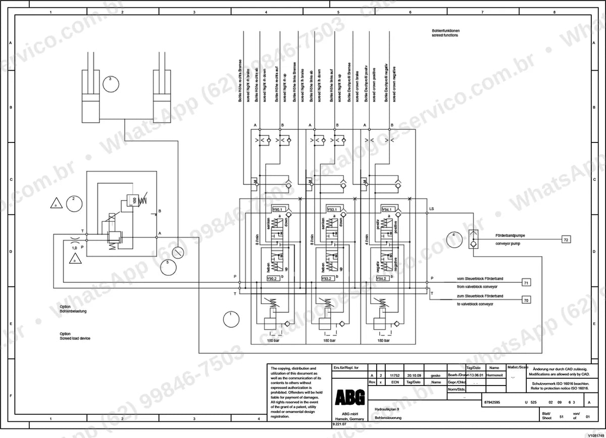 Manual de serviço Volvo ABG9820: ilustração técnica 1