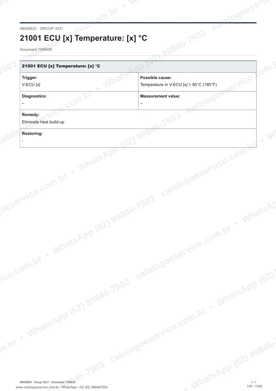 Manual de serviço Volvo ABG9820: página de procedimento com texto e figura