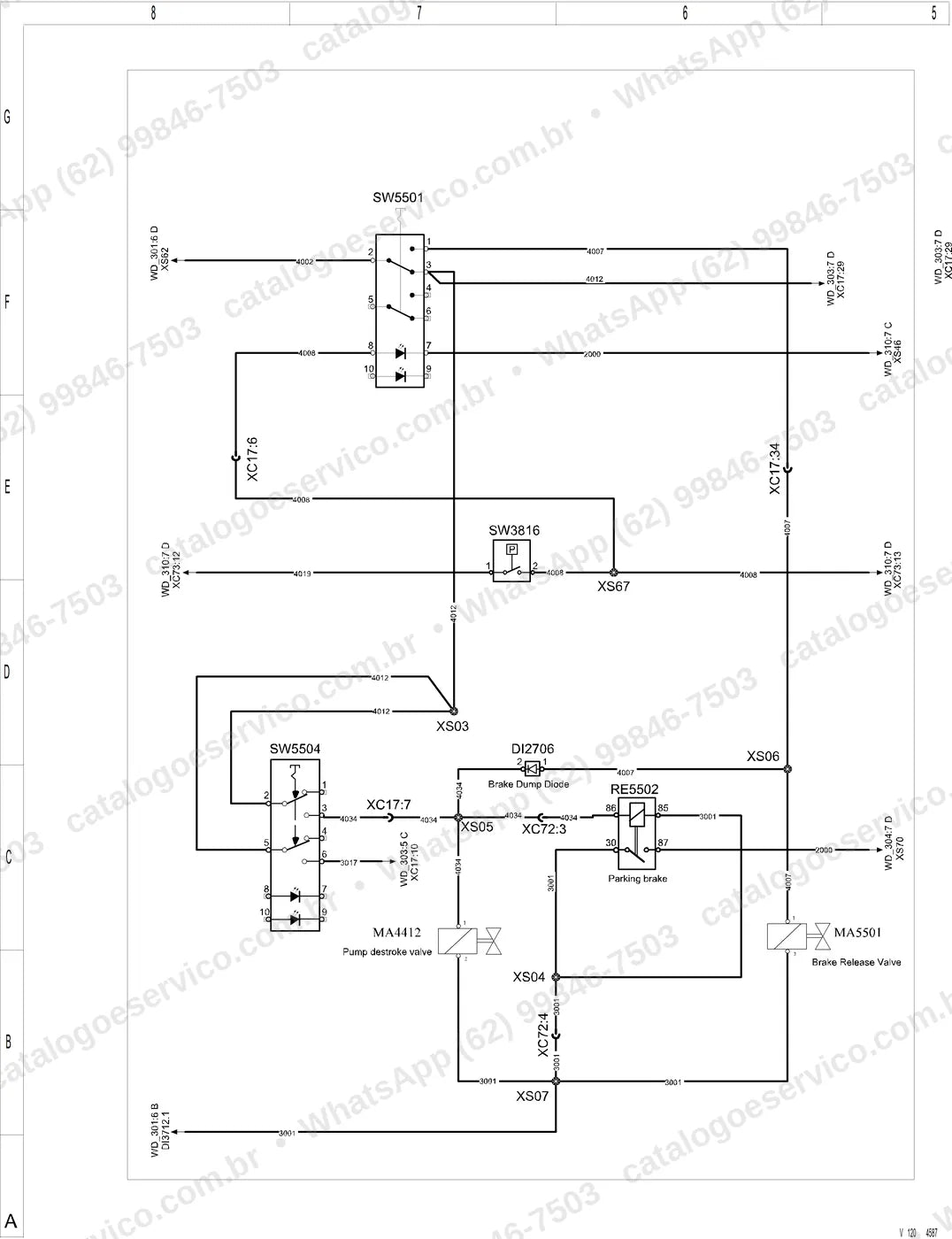 Manual de serviço Volvo DD100B: ilustração técnica 2