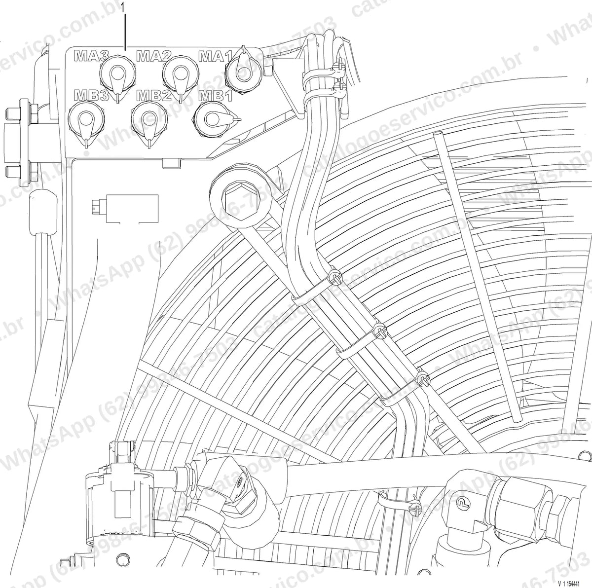 Manual de serviço Volvo DD105 e DD105 OSC: ilustração técnica 1