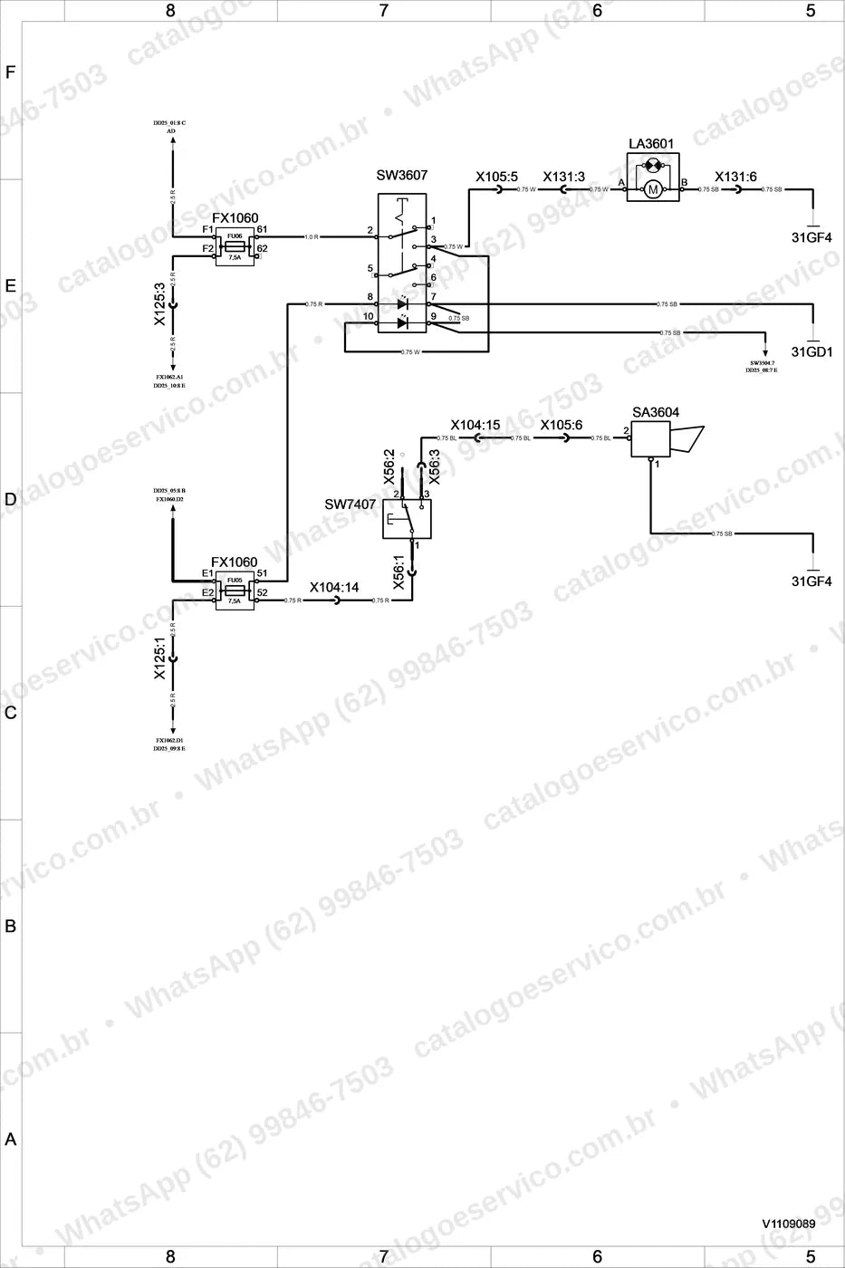 Manual de serviço Volvo DD25: ilustração técnica 2