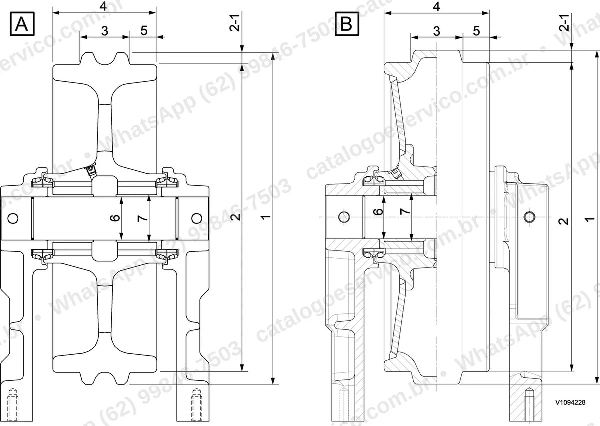 Manual de serviço Volvo EC160C (L, NL): ilustração técnica 3