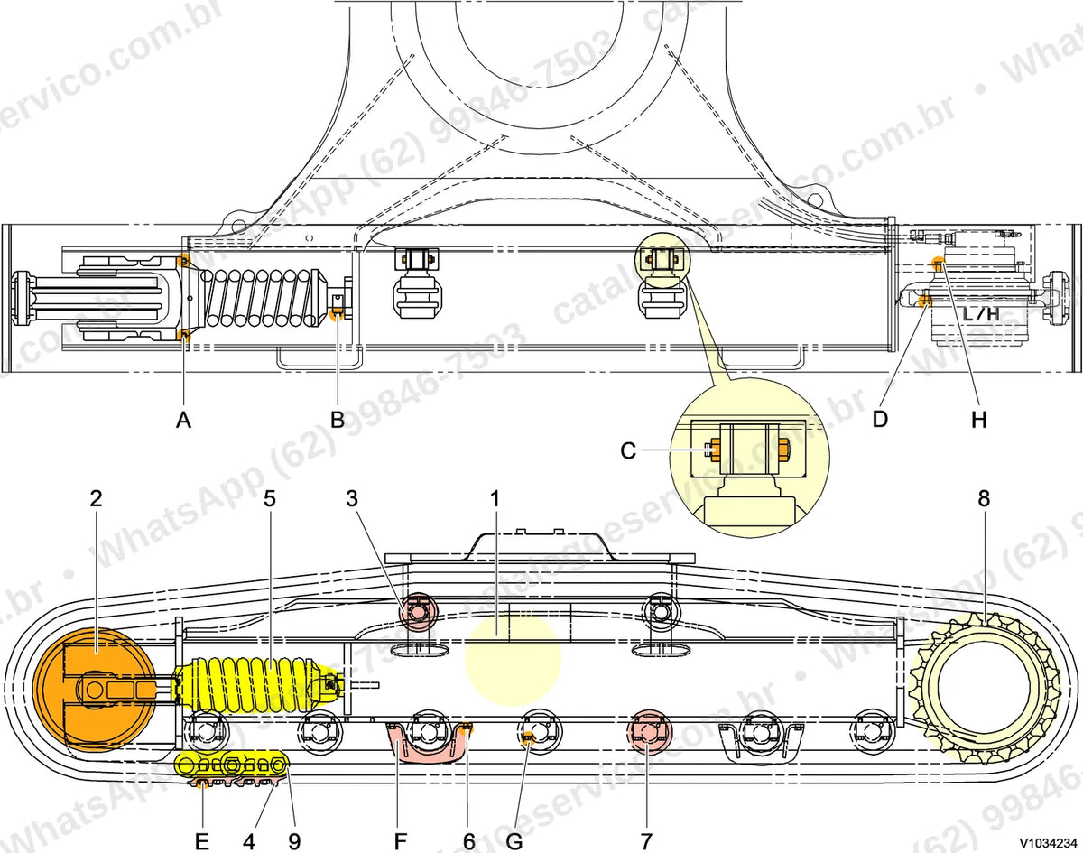 Manual de serviço Volvo EC160C (L, NL): ilustração técnica 4