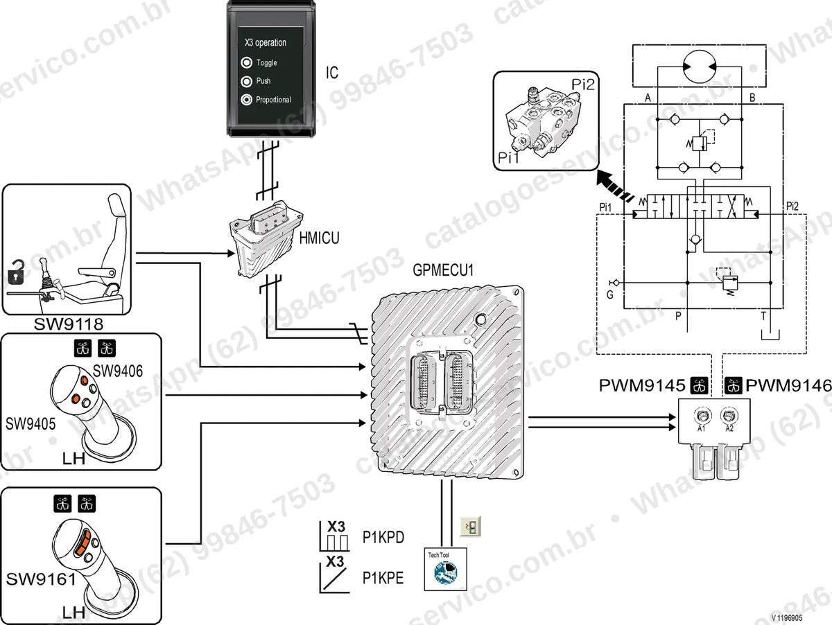 Manual de serviço Volvo EC230 Electric: ilustração técnica 2