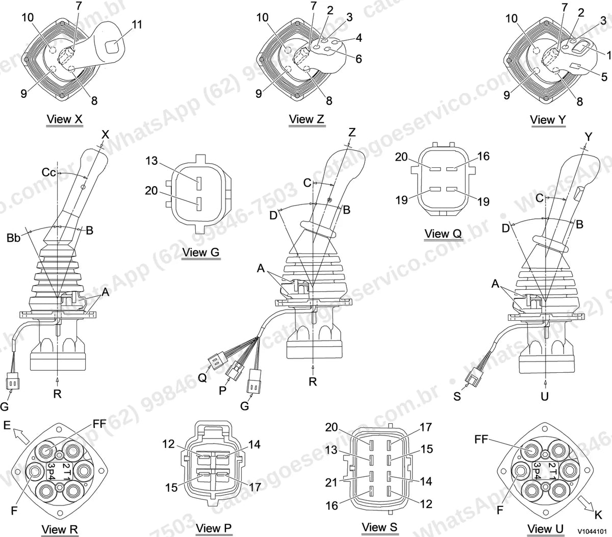 Manual de serviço Volvo EC235C (LD, NL): ilustração técnica 1