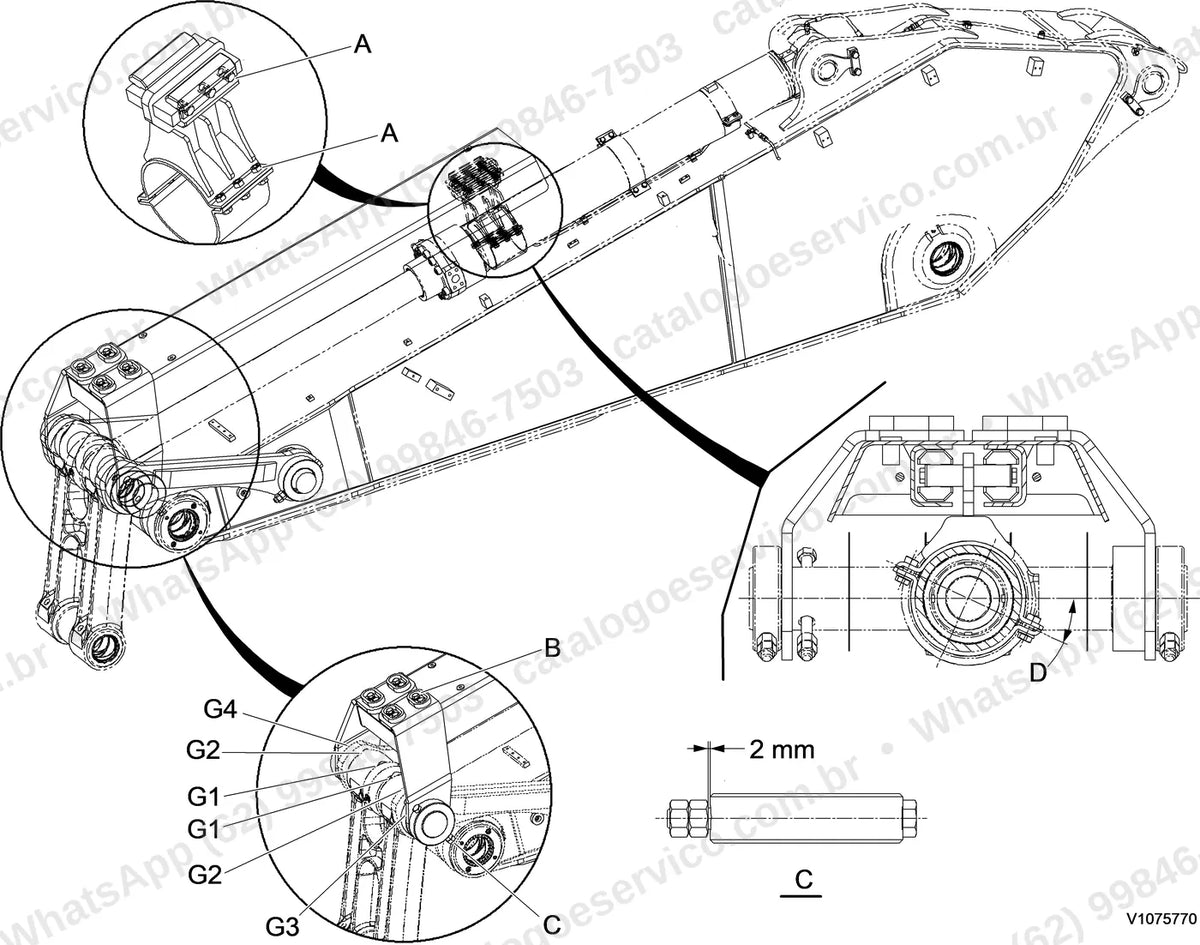 Manual de serviço Volvo EC300E (LD, NLD): ilustração técnica 2