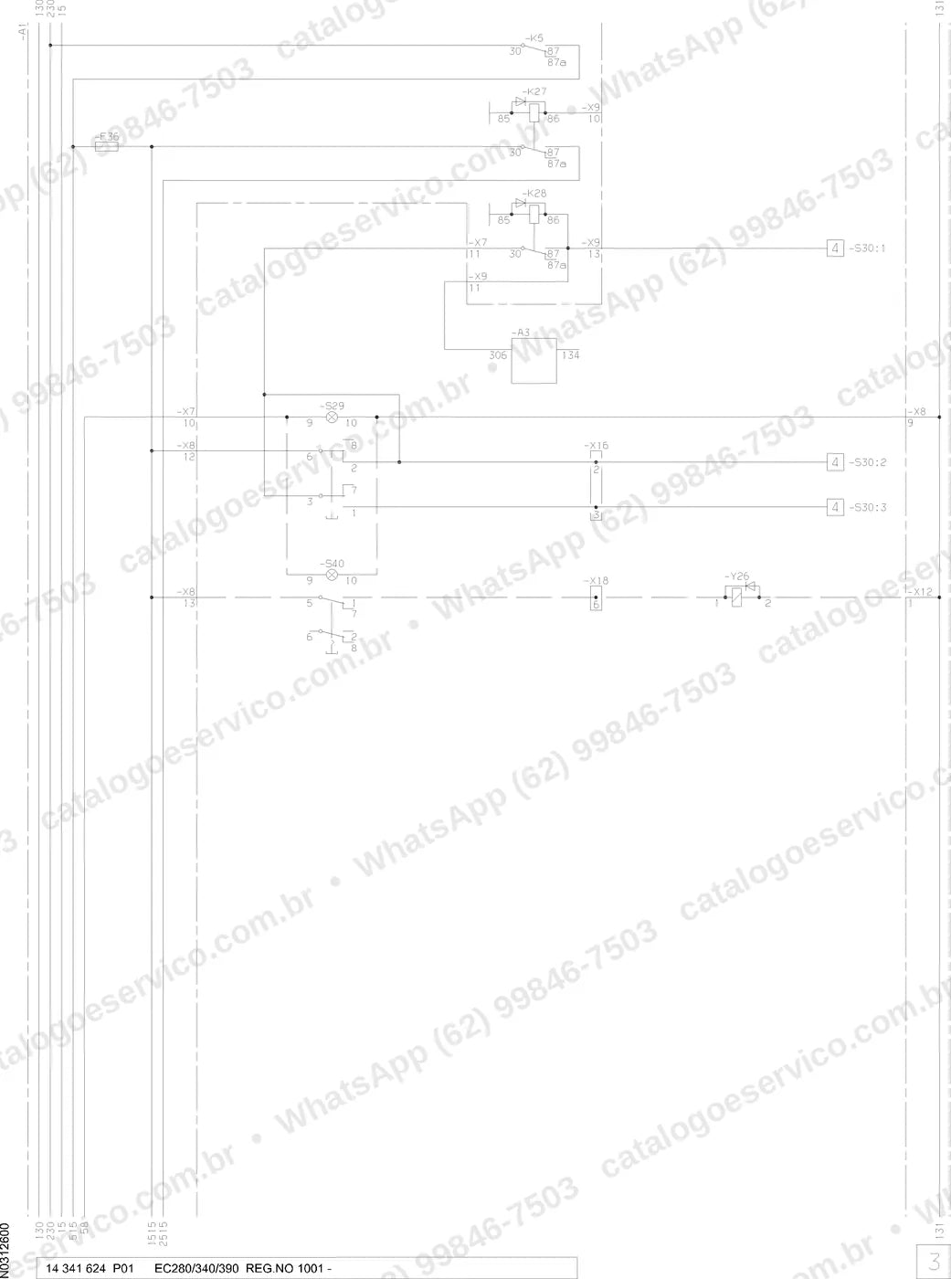 Manual de serviço Volvo EC340: ilustração técnica 2