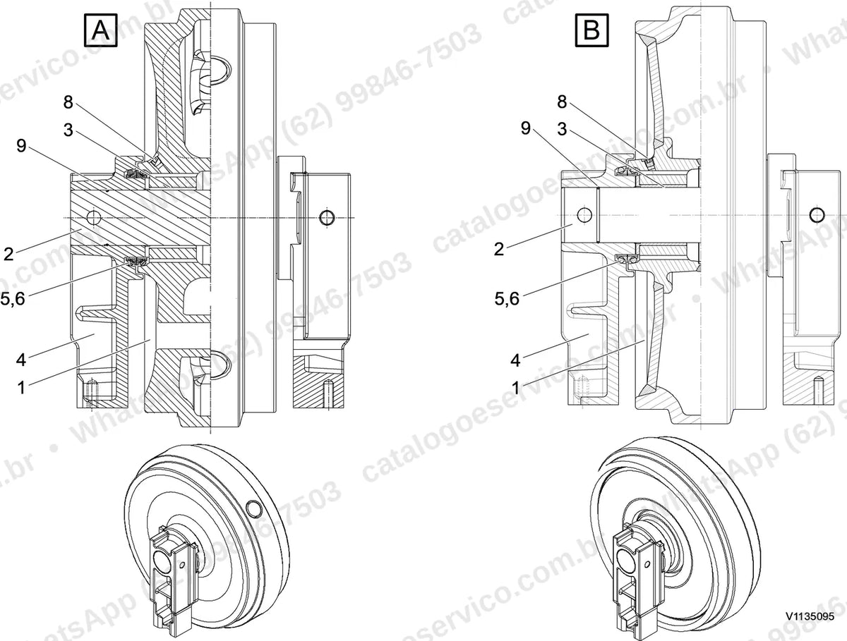 Manual de serviço Volvo EC340D L: ilustração técnica 4