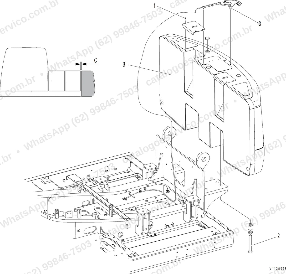 Manual de serviço Volvo EC360E LC4: ilustração técnica 4