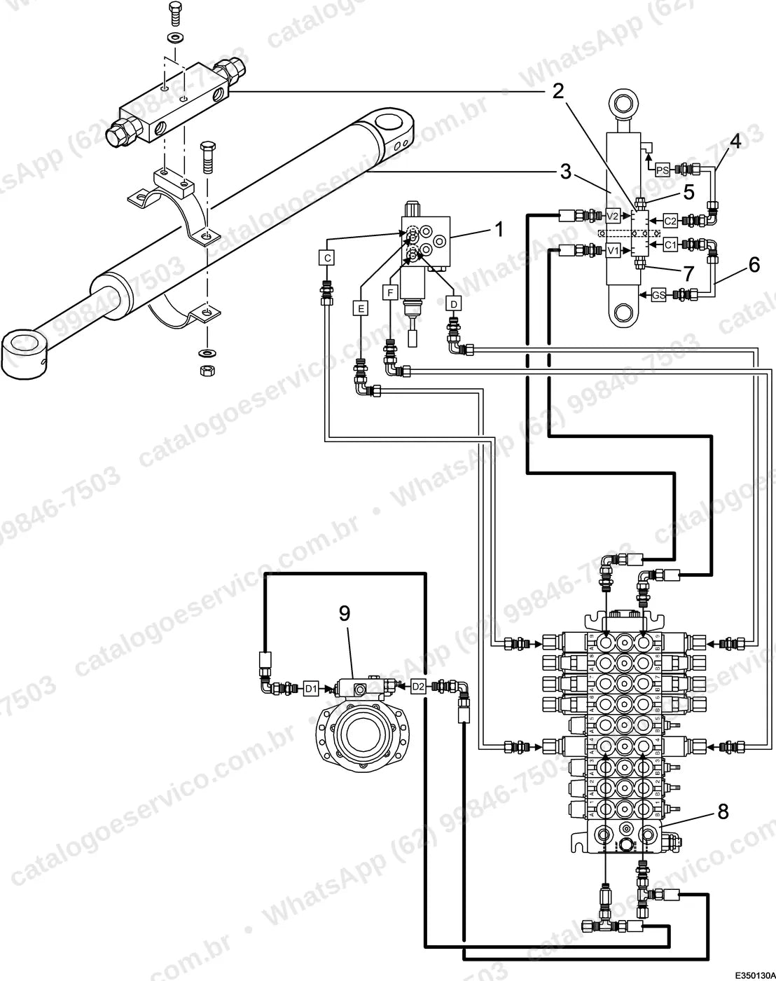 Manual de serviço Volvo EC45: ilustração técnica 3