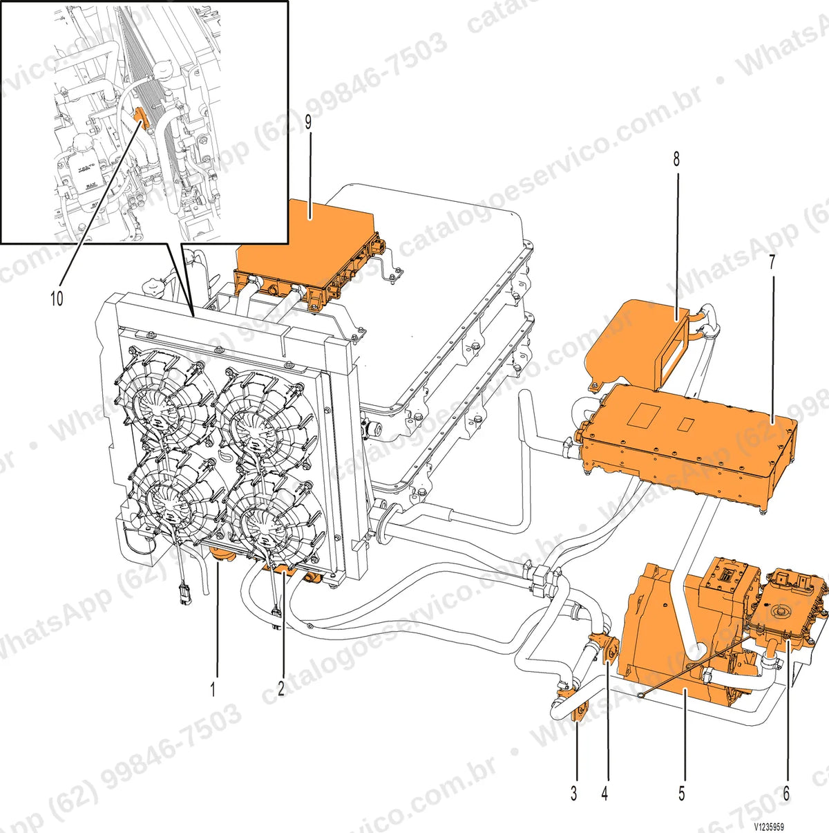 Manual de serviço Volvo EC55 Electric: ilustração técnica 3