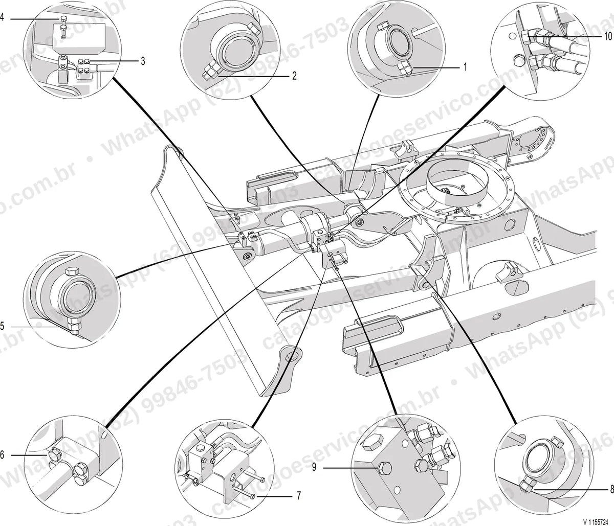Manual de serviço Volvo EC55 Electric: ilustração técnica 4