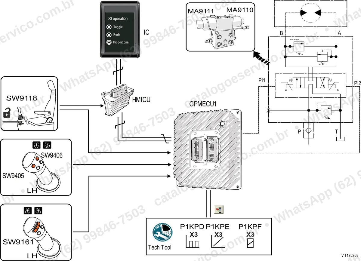 Manual de serviço Volvo EC550E (L, LC4, LHB, LHBC4): ilustração técnica 2