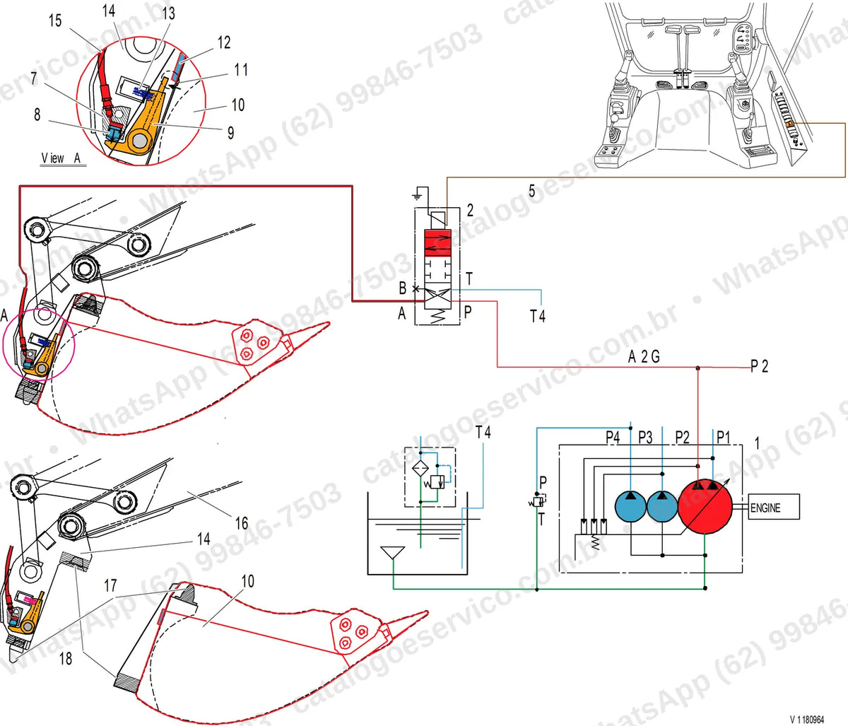 Manual de serviço Volvo EC55D e EC55D AG: ilustração técnica 3