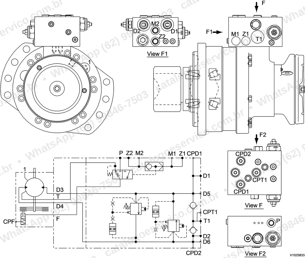 Manual de serviço Volvo EC80D: ilustração técnica 2