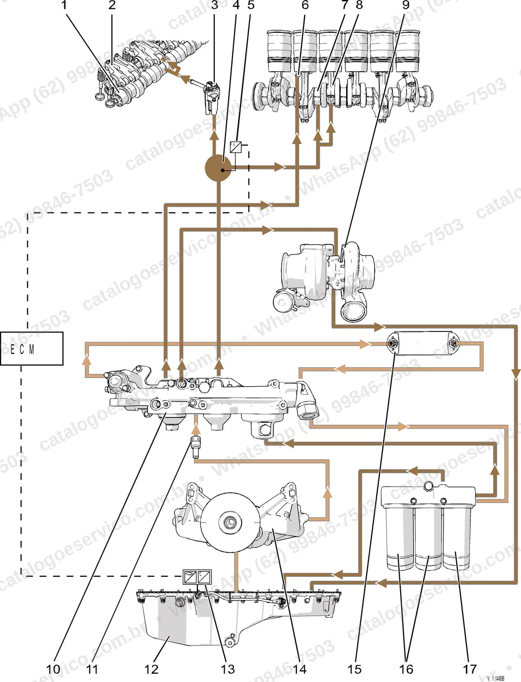 Manual de serviço Volvo EC950E L: ilustração técnica 2