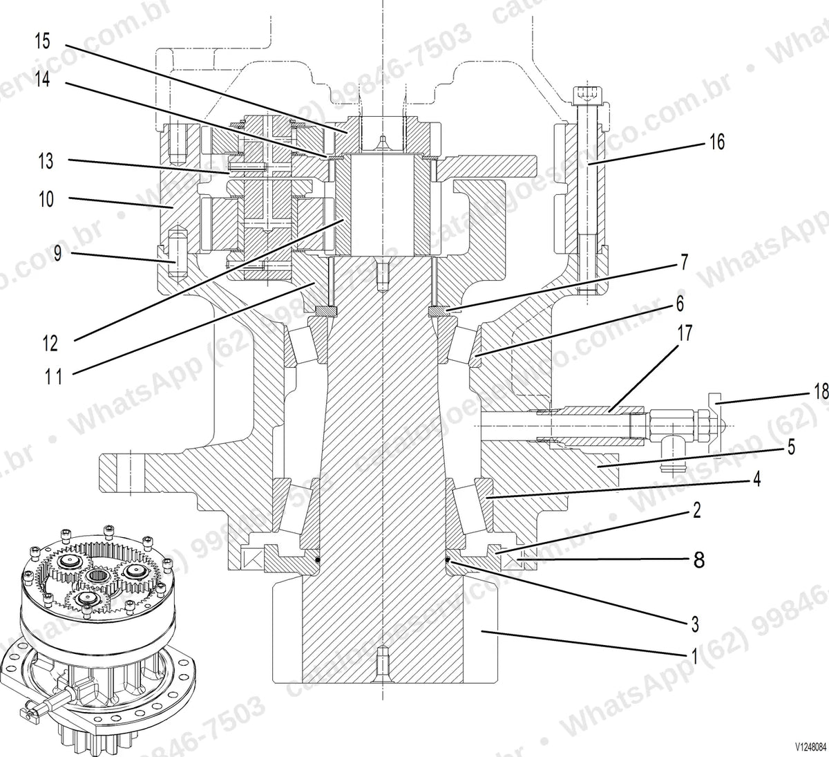 Manual de serviço Volvo ECR145F L5: ilustração técnica 3