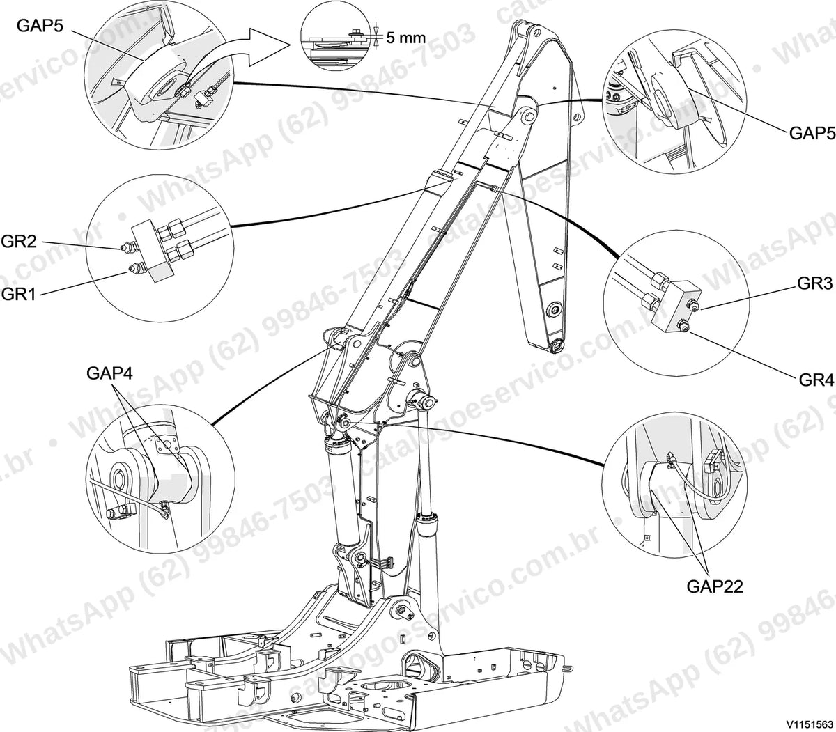 Manual de serviço Volvo ECR235D L: ilustração técnica 2