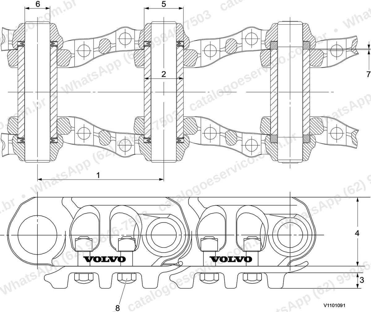 Manual de serviço Volvo ECR235D L: ilustração técnica 3