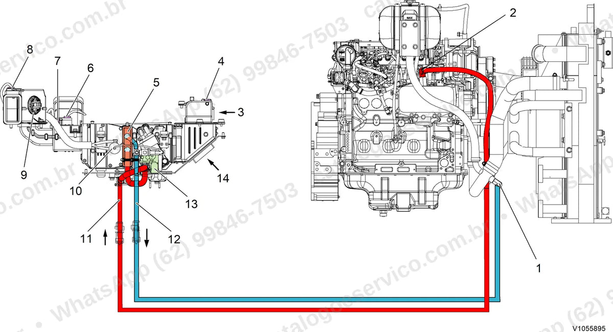 Manual de serviço Volvo ECR355E (L, NL): ilustração técnica 4