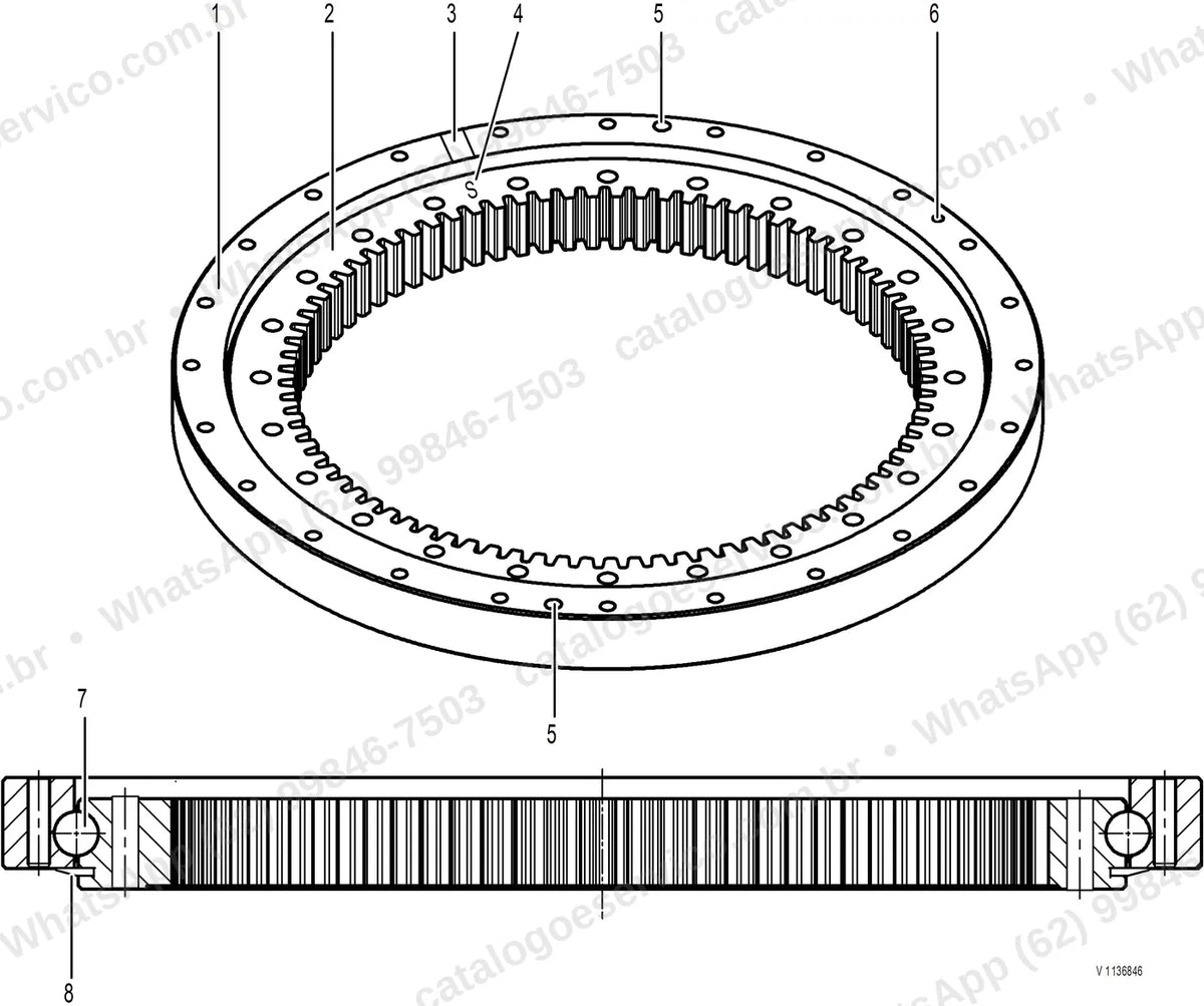 Manual de serviço Volvo ECR35D: ilustração técnica 1