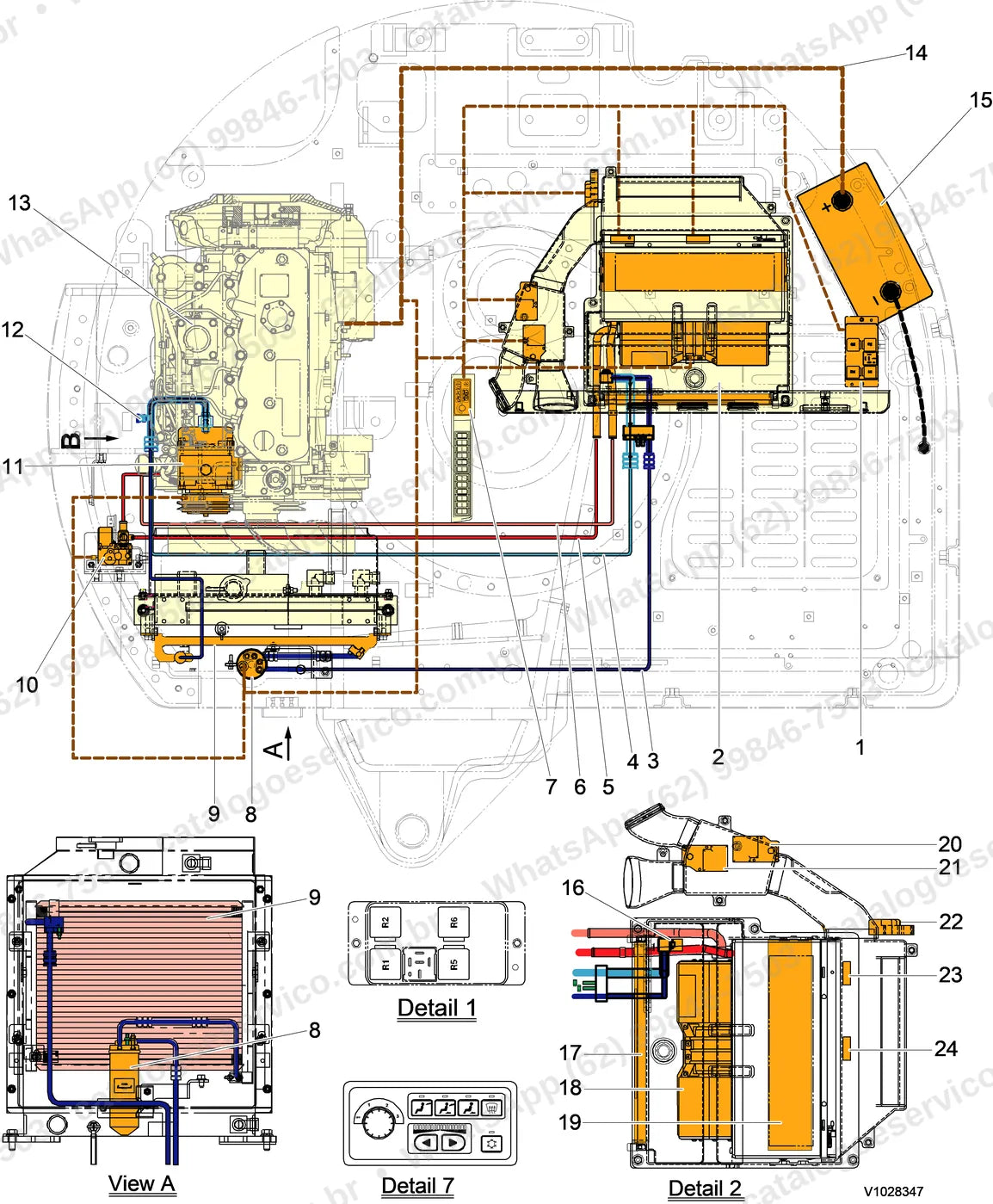 Manual de serviço Volvo ECR58: ilustração técnica 3