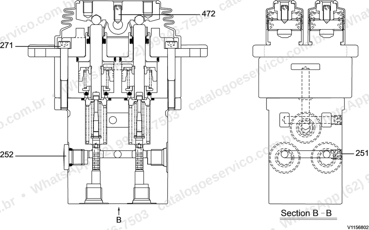 Manual de serviço Volvo ECR58D: ilustração técnica 1