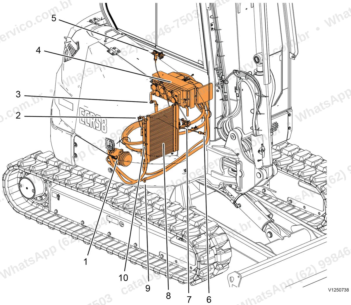 Manual de serviço Volvo ECR58F: ilustração técnica 4