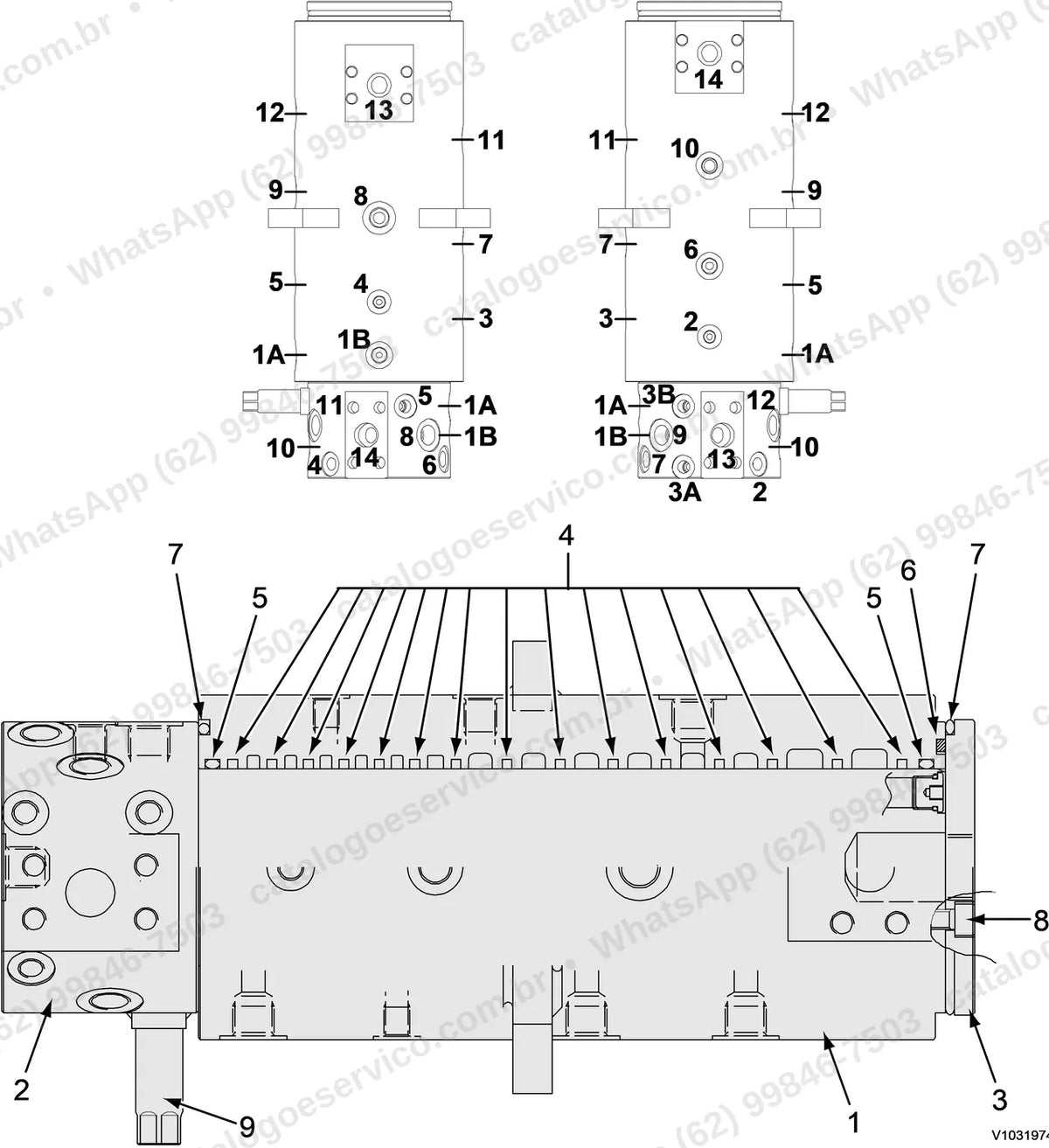 Manual de serviço Volvo EW200B: ilustração técnica 4