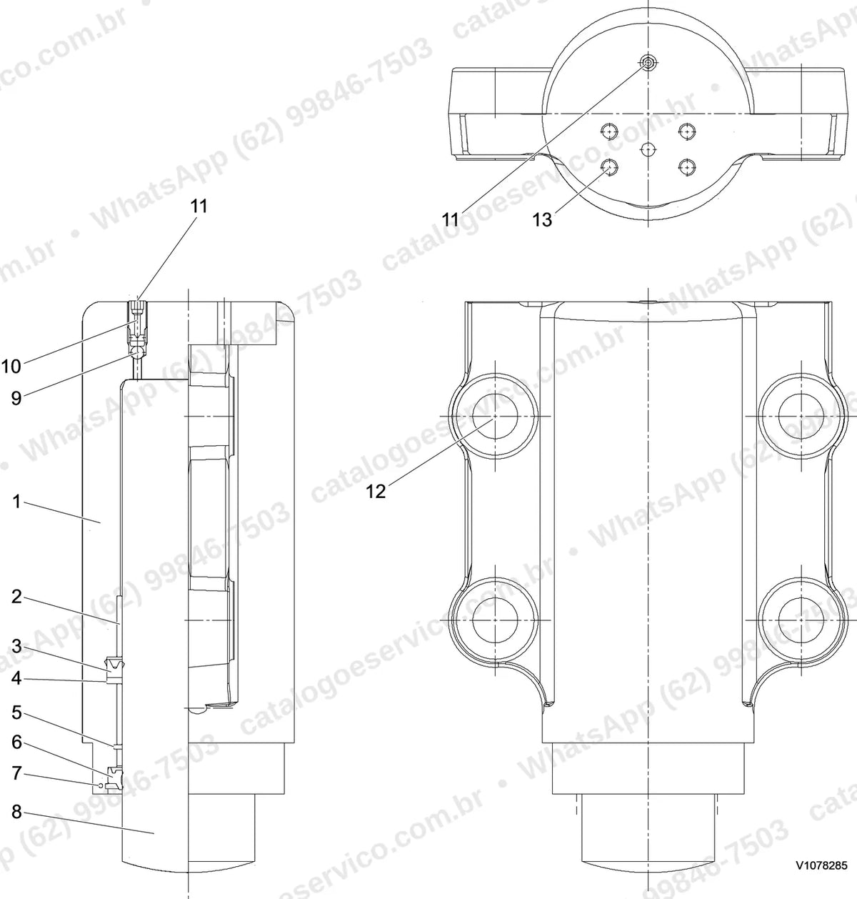 Manual de serviço Volvo EW60E: ilustração técnica 2