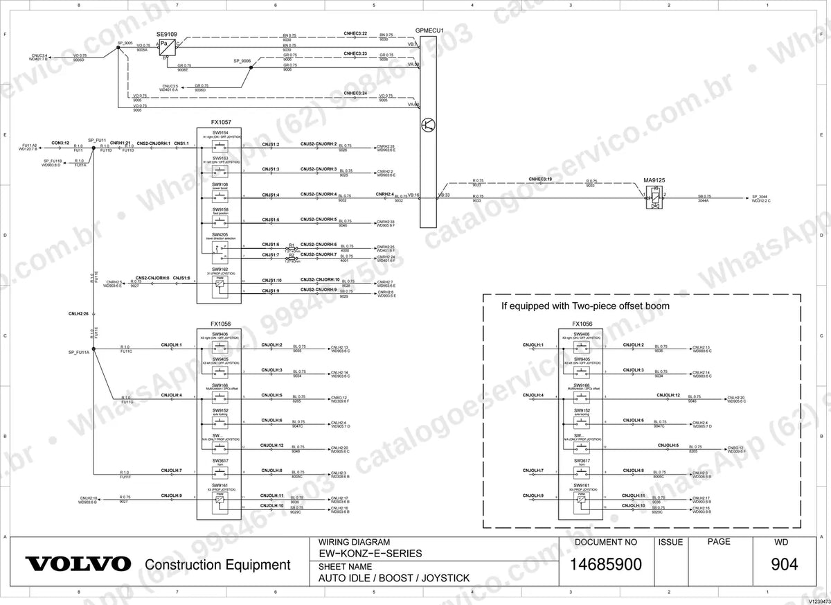 Manual de serviço Volvo EWR150E: ilustração técnica 3