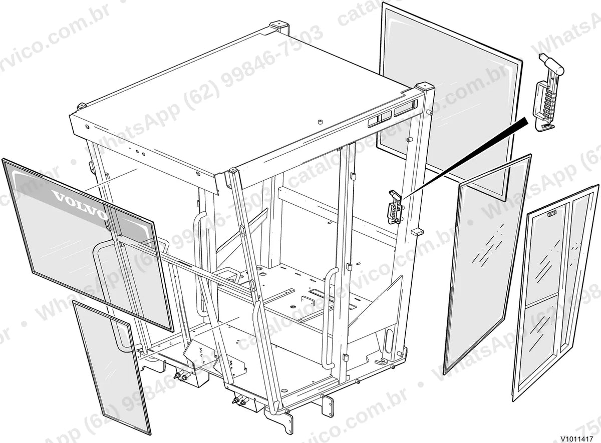 Manual de serviço Volvo G940C: ilustração técnica 4