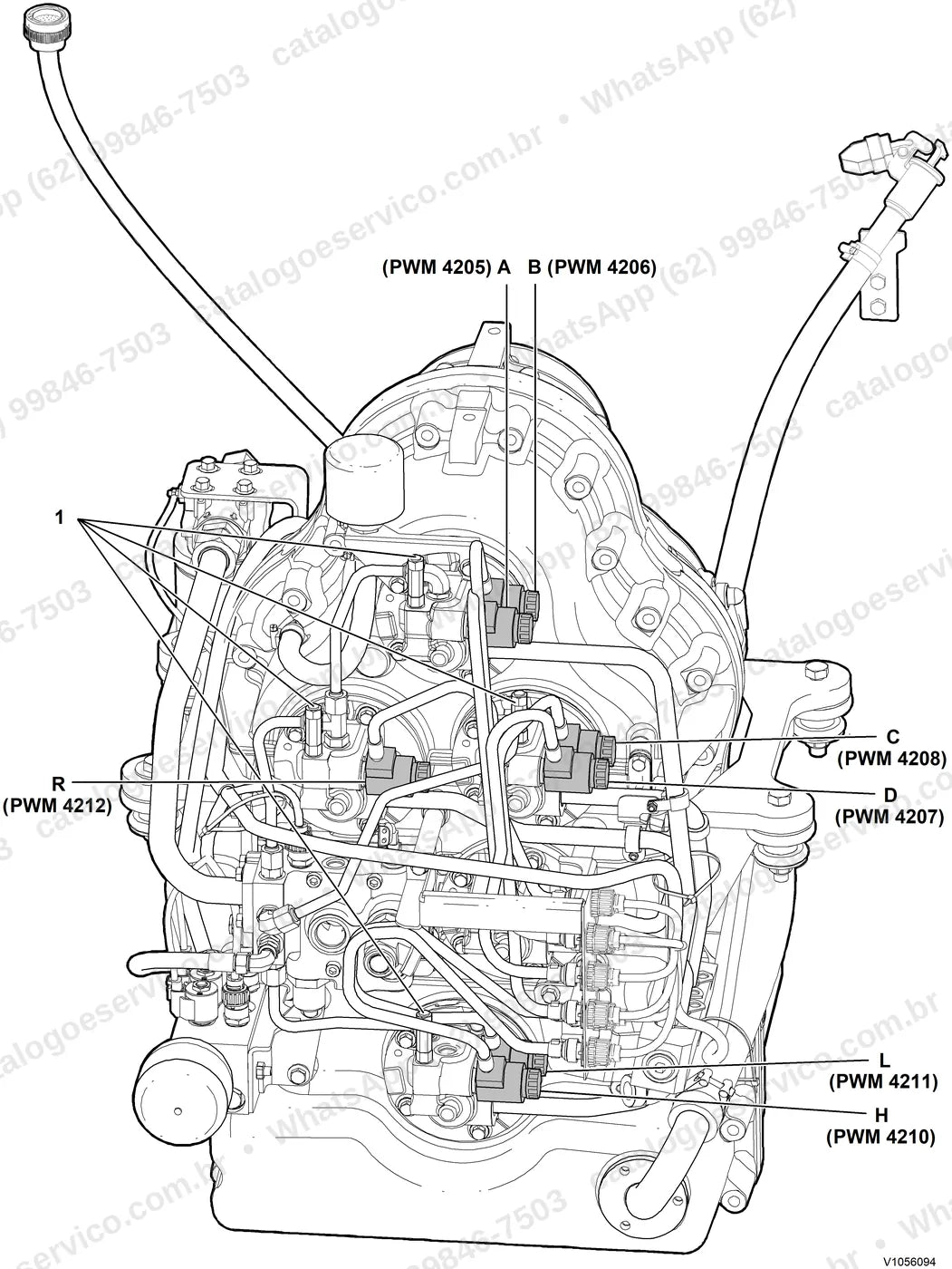 Manual de serviço Volvo G960B: ilustração técnica 1