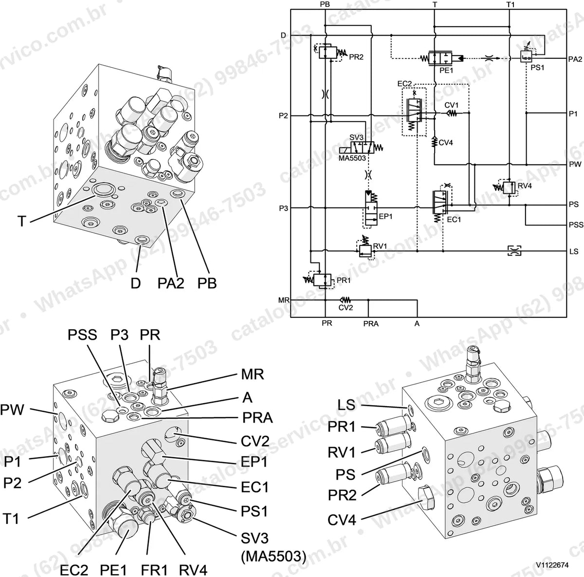 Manual de serviço Volvo L105: ilustração técnica 1