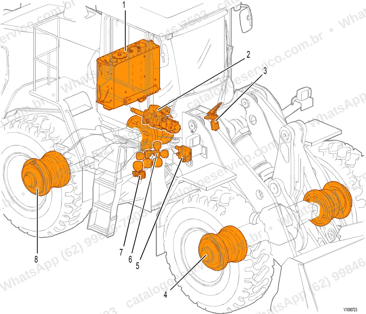 Manual de serviço Volvo L150K: ilustração técnica 3