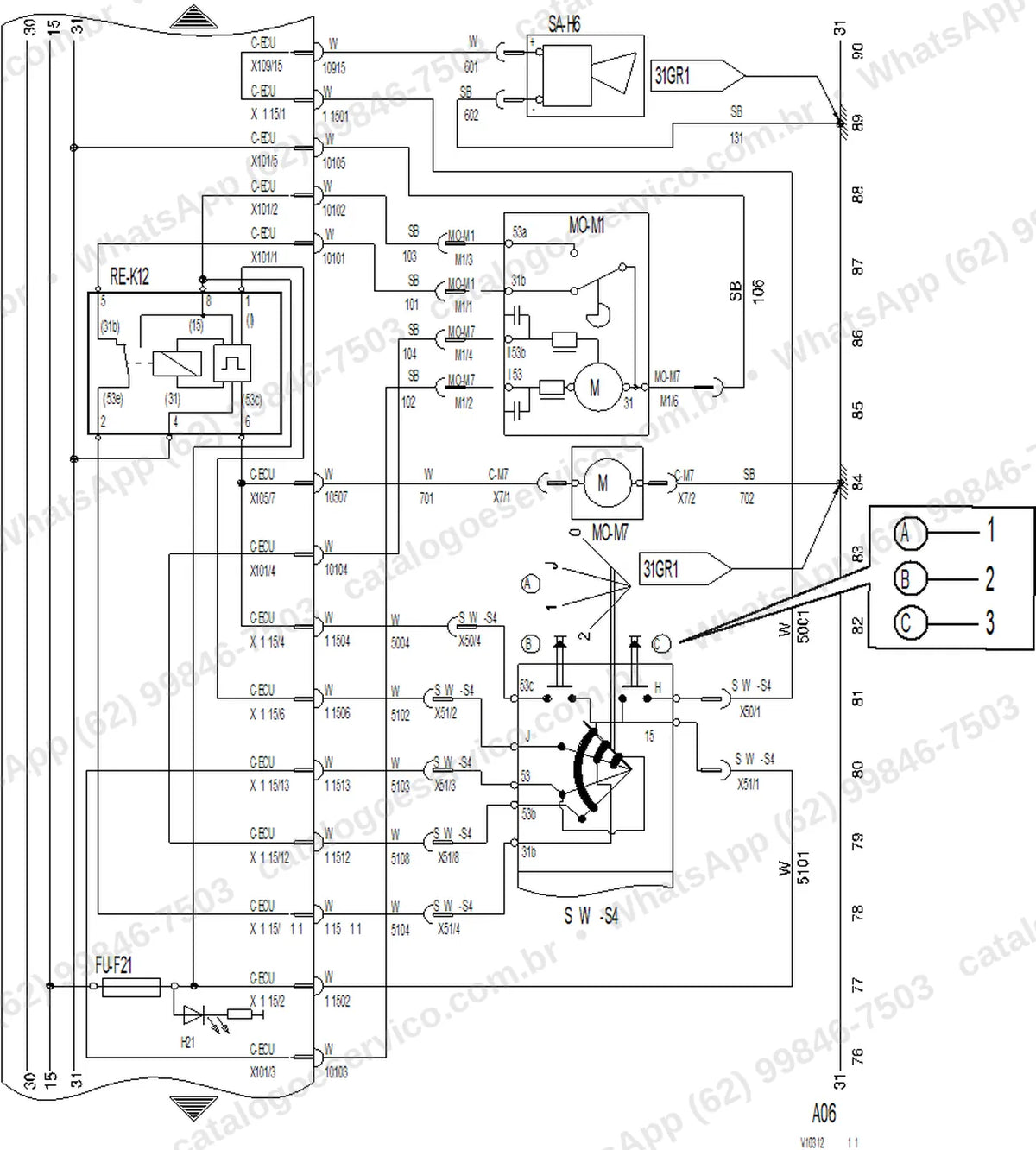 Manual de serviço Volvo L20B: ilustração técnica 3