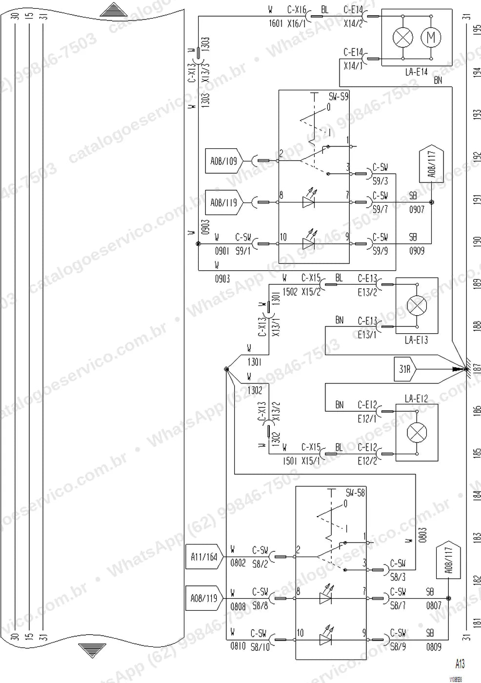 Manual de serviço Volvo L20F: ilustração técnica 4