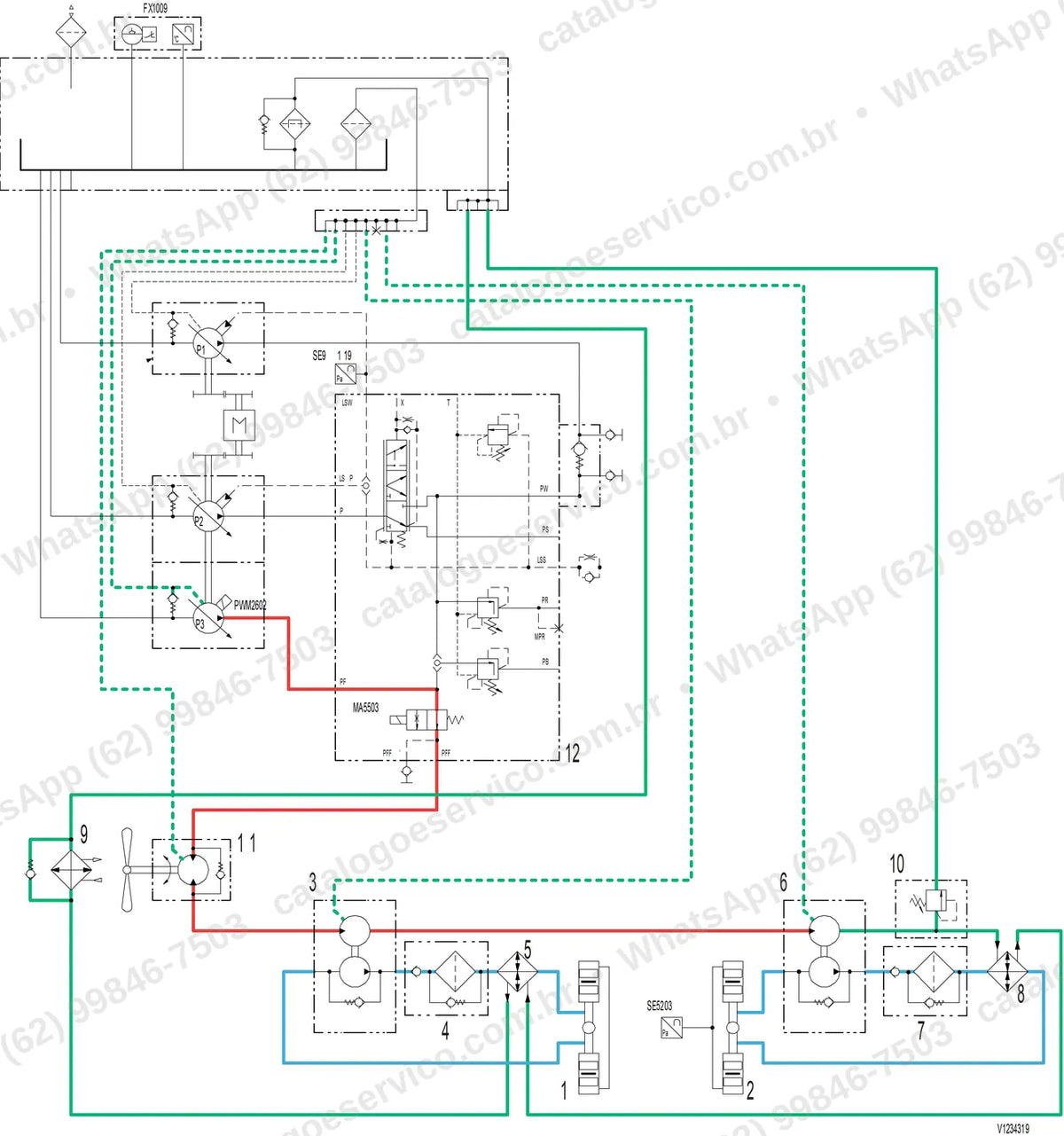 Manual de serviço Volvo L220K: ilustração técnica 1